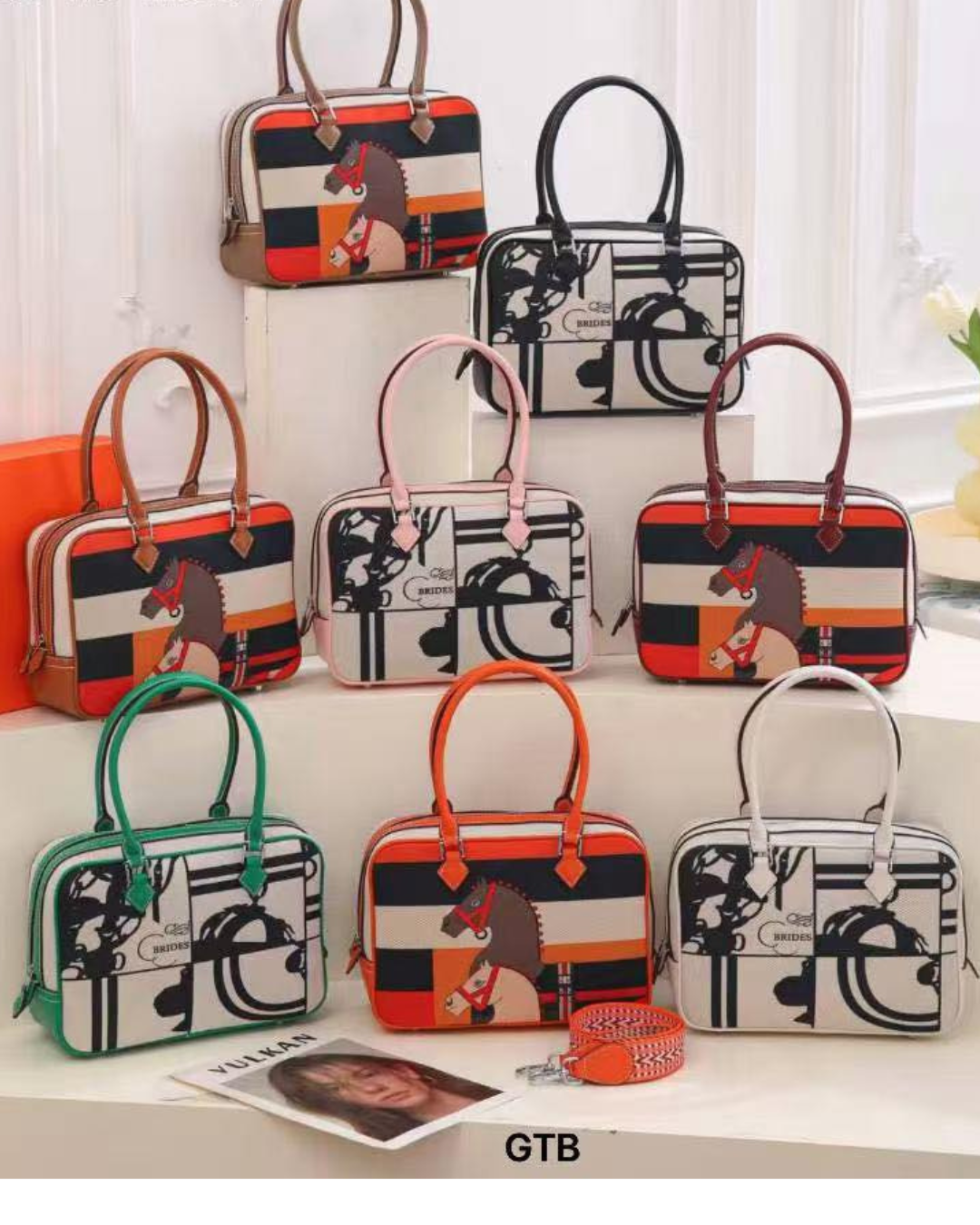 Hermès Barenia and Toile Rocobar Plume Canvas