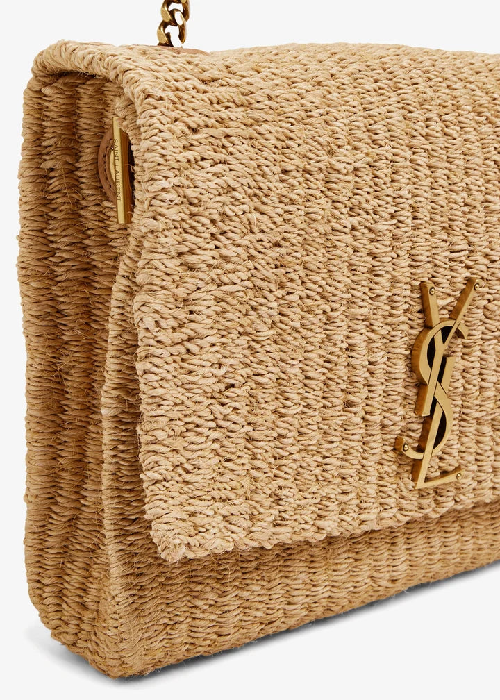 Saint Laurent Kate Raffia Shoulder Bag