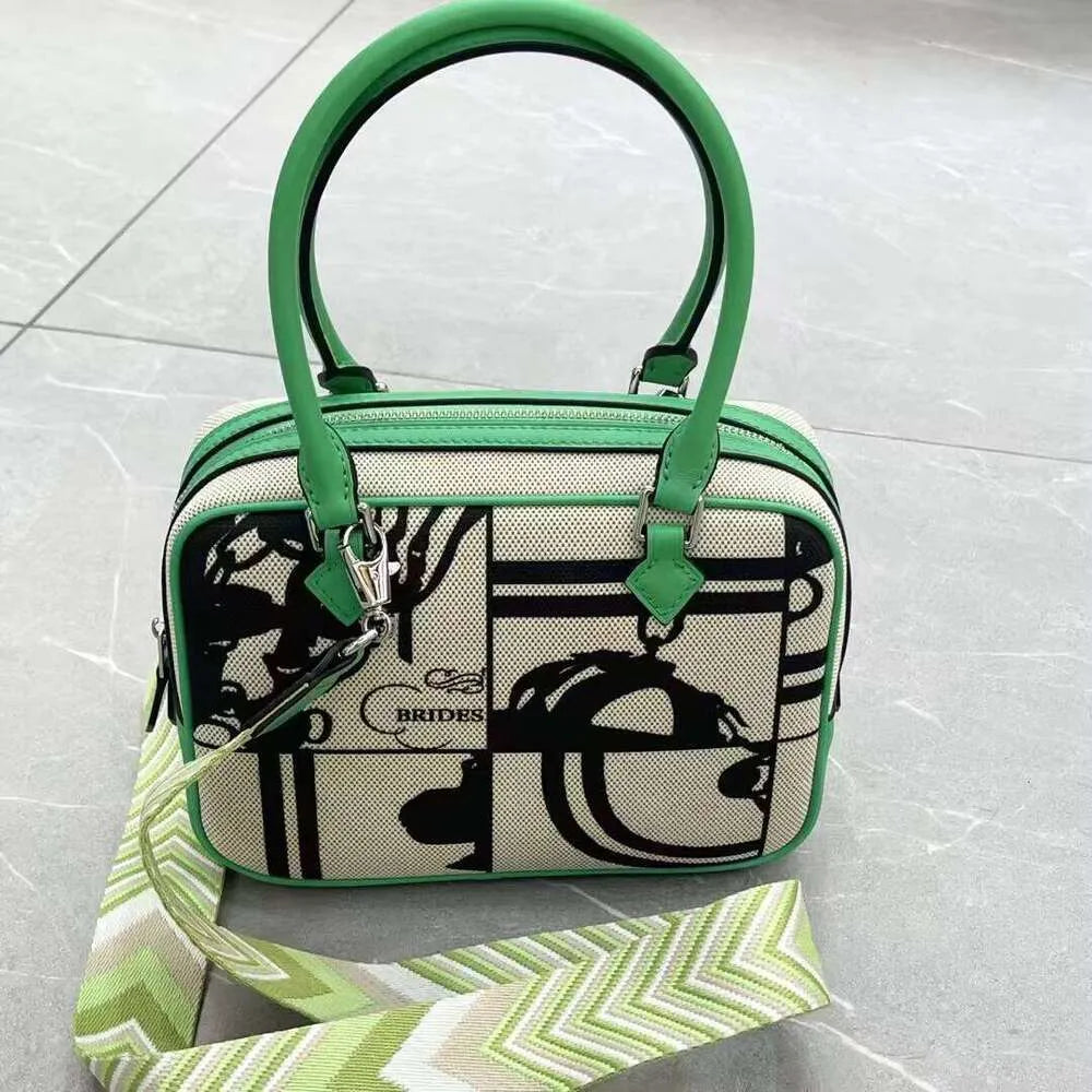 Hermès Barenia and Toile Rocobar Plume Canvas