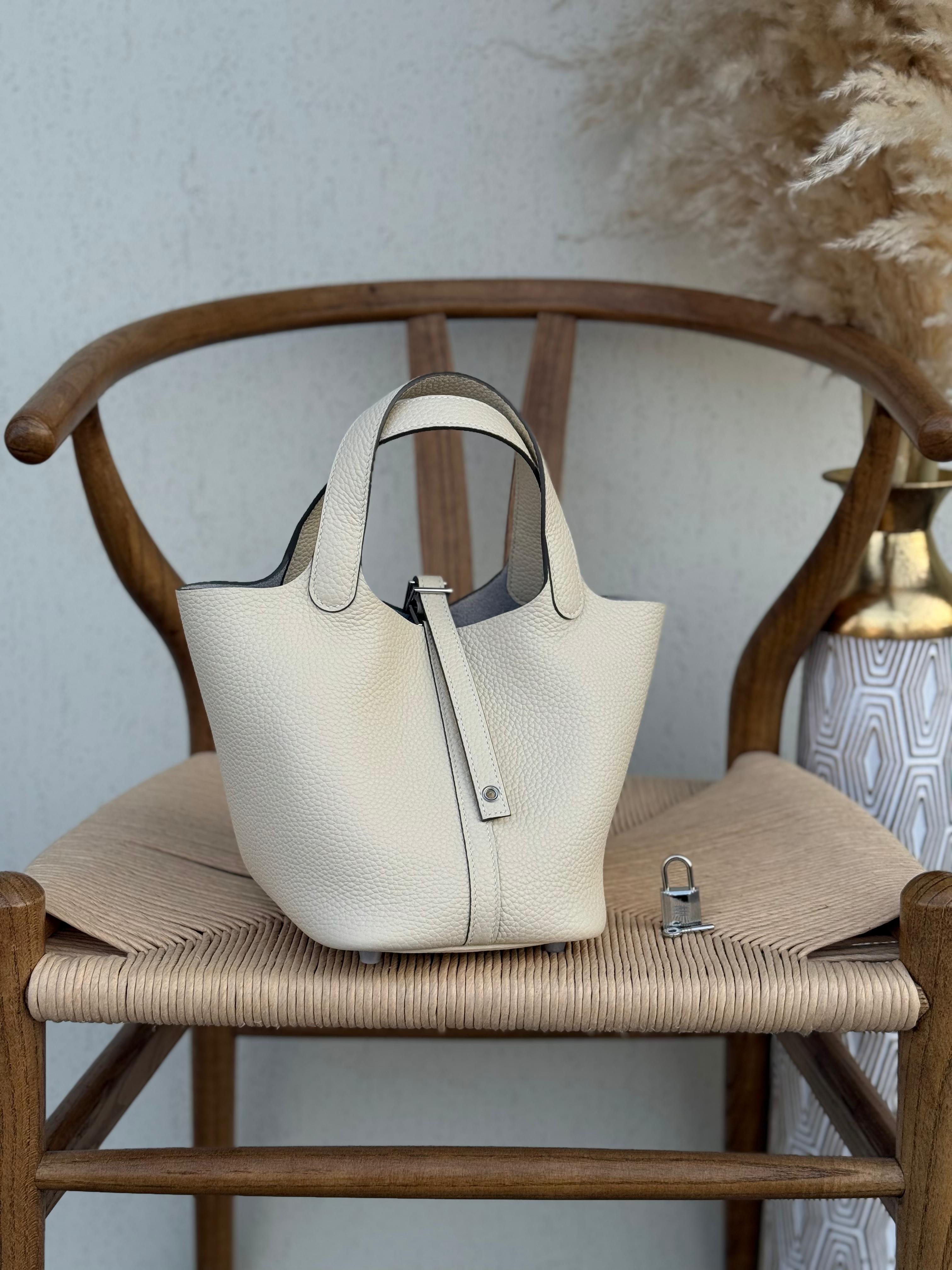 Hermes Vert Cypress Taurillon Clemence Leather Picotin Lock