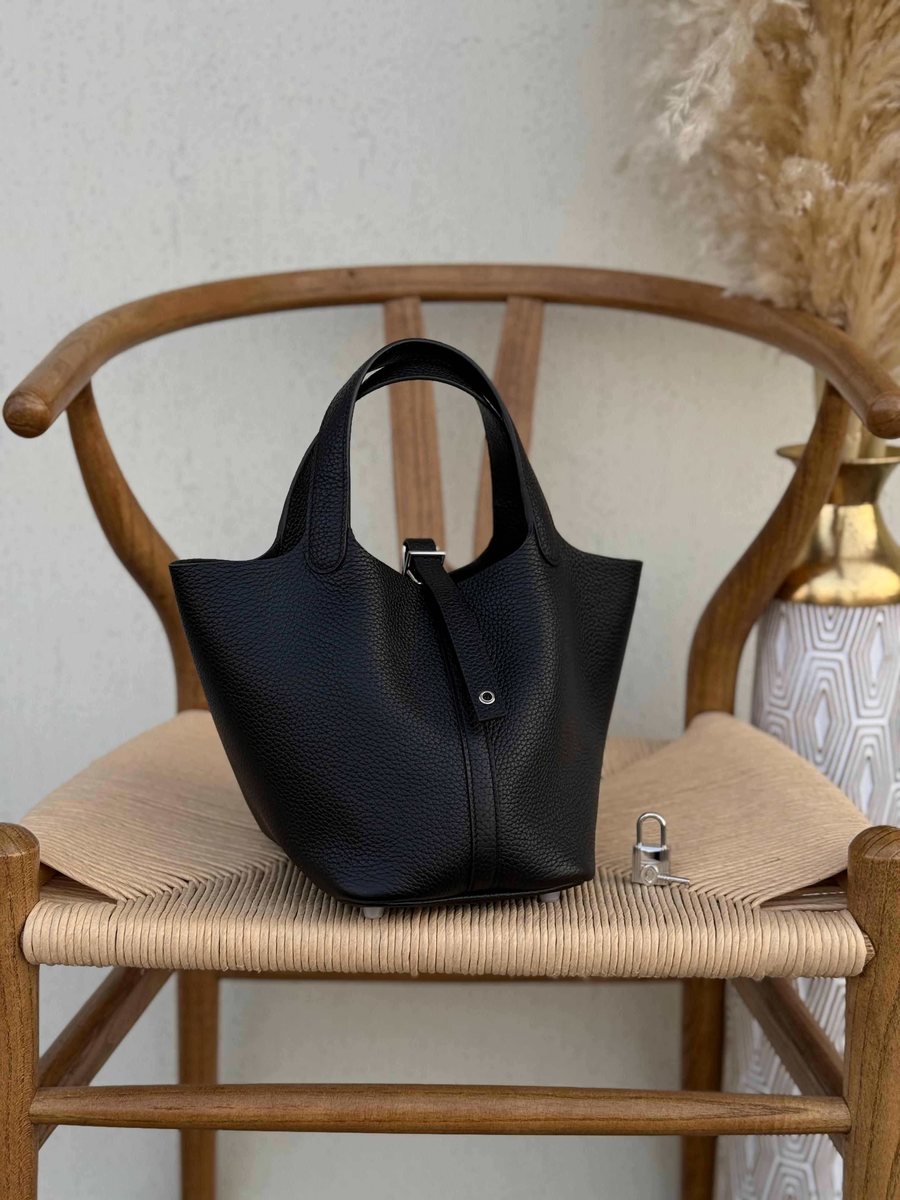 Hermes Vert Cypress Taurillon Clemence Leather Picotin Lock