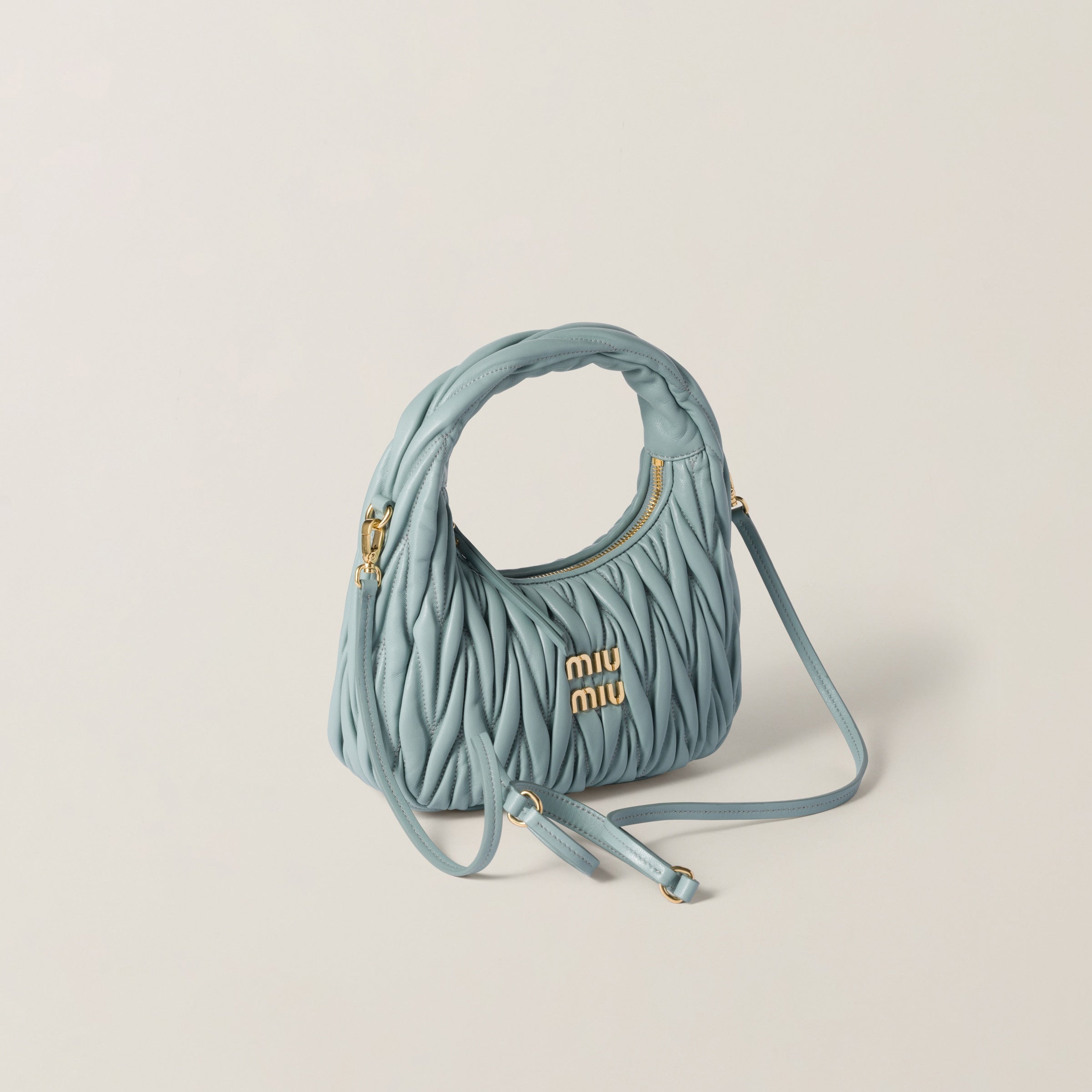 Miu Miu Wander nap leather hobo bag