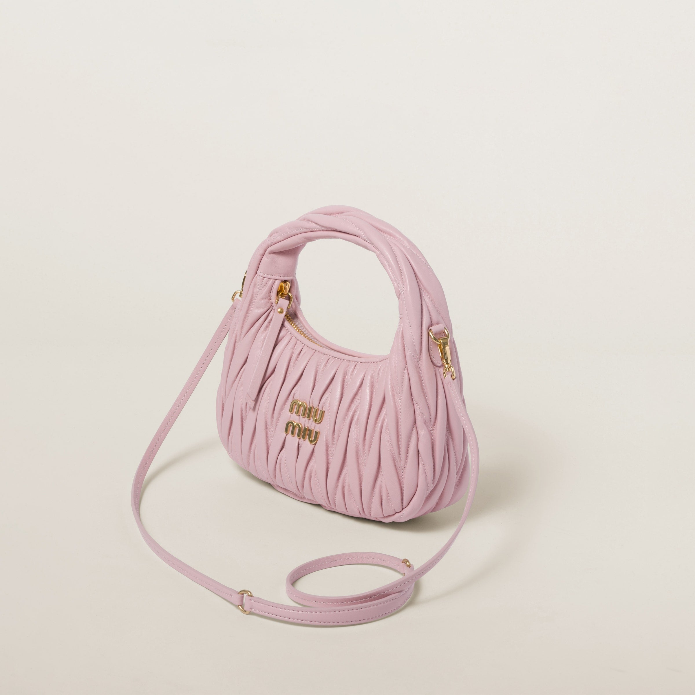 Miu Miu Wander nap leather hobo bag