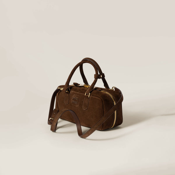 Miu Miu Arcadie padded suede top-handle bag