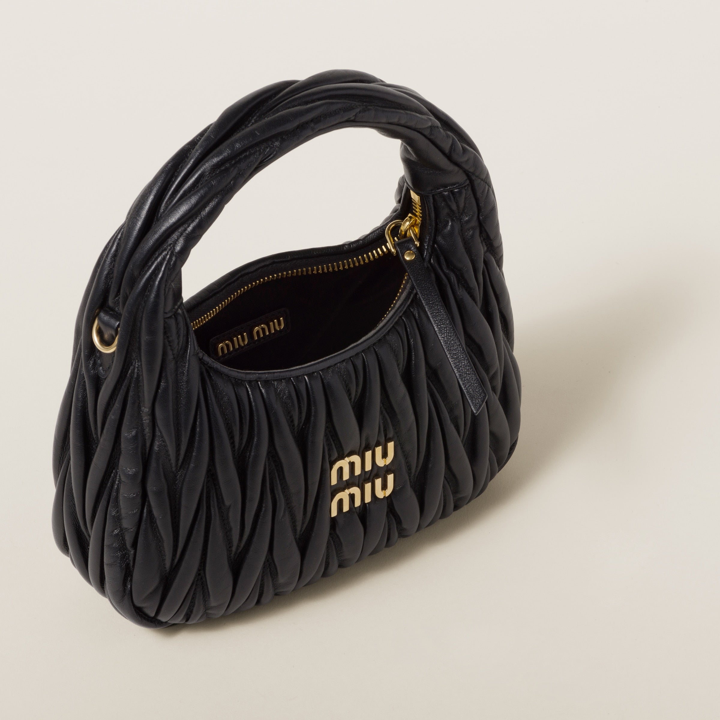 Miu Miu Wander nap leather hobo bag