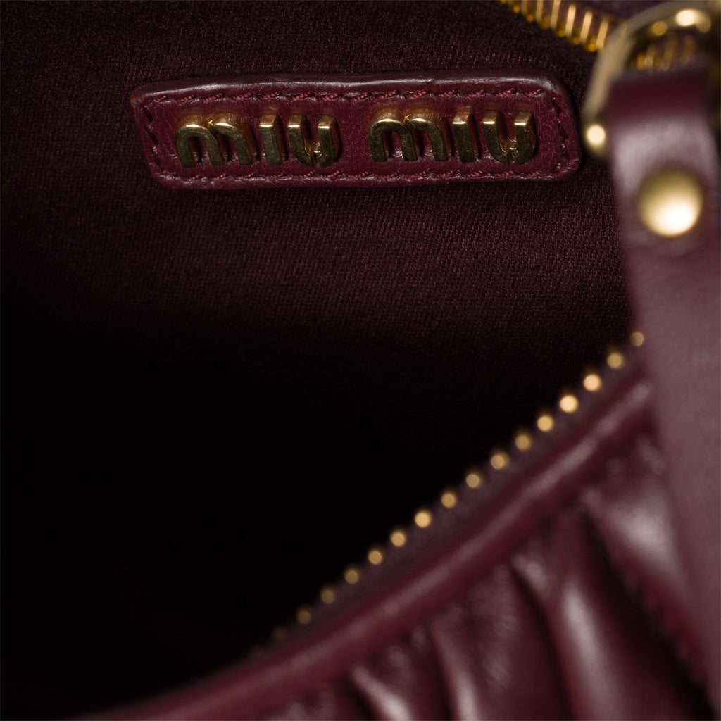 Miu Miu Wander nap leather hobo bag