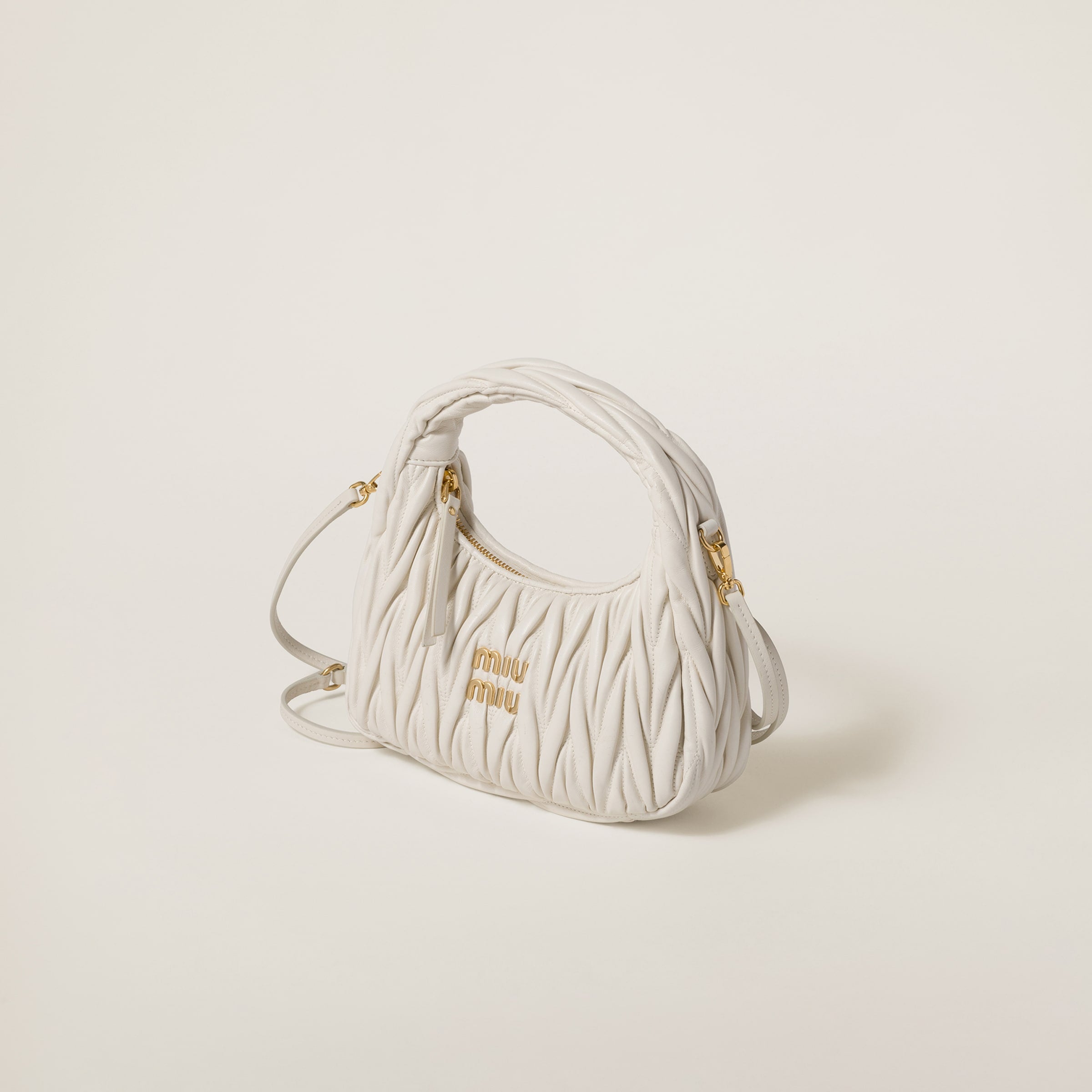 Miu Miu Wander nap leather hobo bag